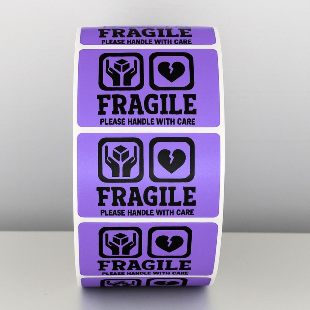 📦 Fragile Shipping Stickers | Handle With Care Labels | Red Warning LABELS - Picture 3 of 11